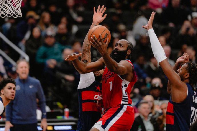 体育赛事直播-6连胜重返前十！哈登36+7+9罚球20中18 小卡伤停快船险胜奇才