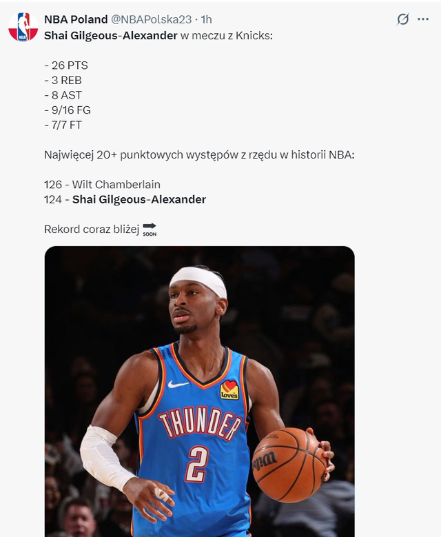 足球直播平台-复出就夺回联盟第一！SGA延续四纪录被赞多面手 布朗：造犯规一绝|亚历山大|雷霆|谢伊·吉尔杰斯-亚历山大|俄克拉荷马雷霆队|纽约尼克斯队_新浪体育_新浪新闻